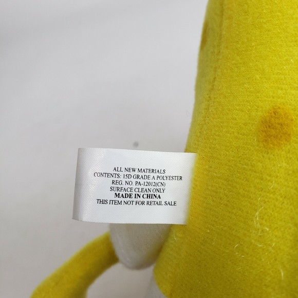 Viacom Vtg SpongeBob Square Pants Plush Easter Bunny Rabbit Ears 13" Nickelodeon - Picture 7 of 7